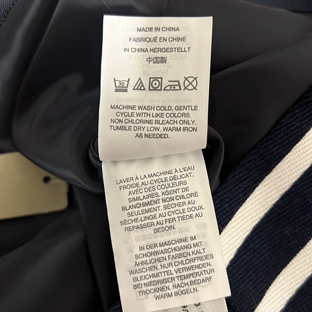 NWT J.Crew Colorblock Striped Skirt Navy, Blue, & White Size 2 - Picture 8 of 8